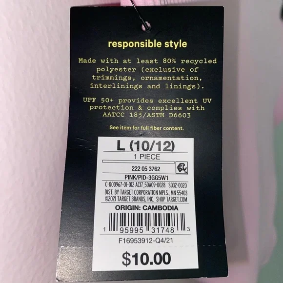 Girls Bandeau Ribbed Top & High Rise Hipster Ribbed Bottom Bikini Swim Set L - Picture 9 of 10